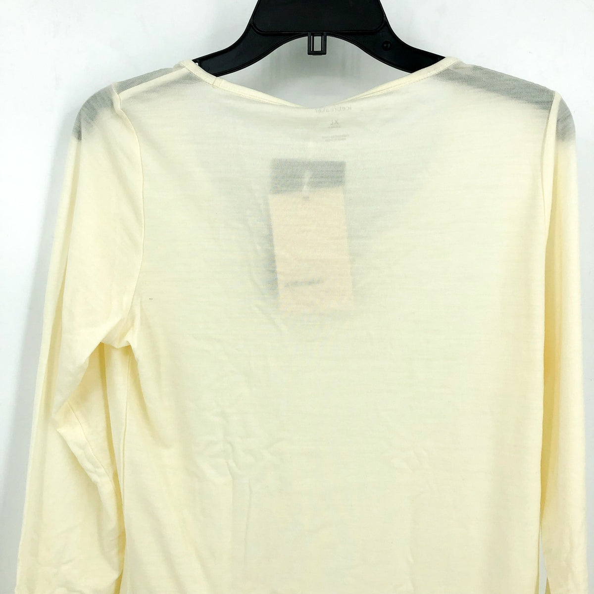 ICEBREAKER Women's Merino 150 Siren Long Sleeve Sweetheart Top XL Snow Cream NWT