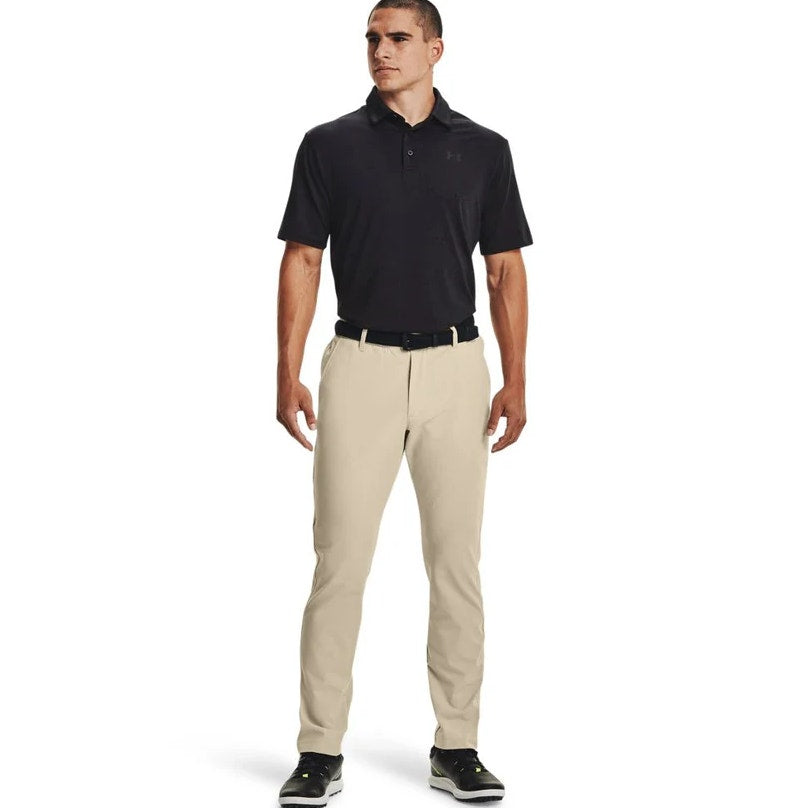 UNDER ARMOUR Mens Drive Tapered Fit Golf Pants 30x32 Tan Khaki Flat Front NWT