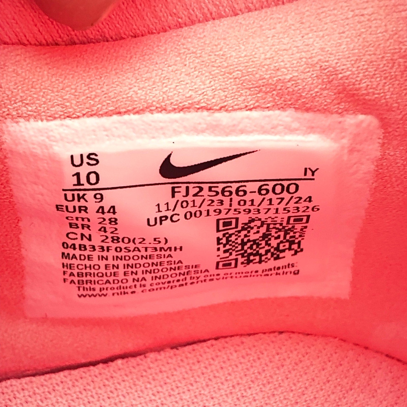 Nike Mens Phantom Luna 2 Academy TF Soccer Shoes Size 10 Pink Turf FJ2566 NWOB