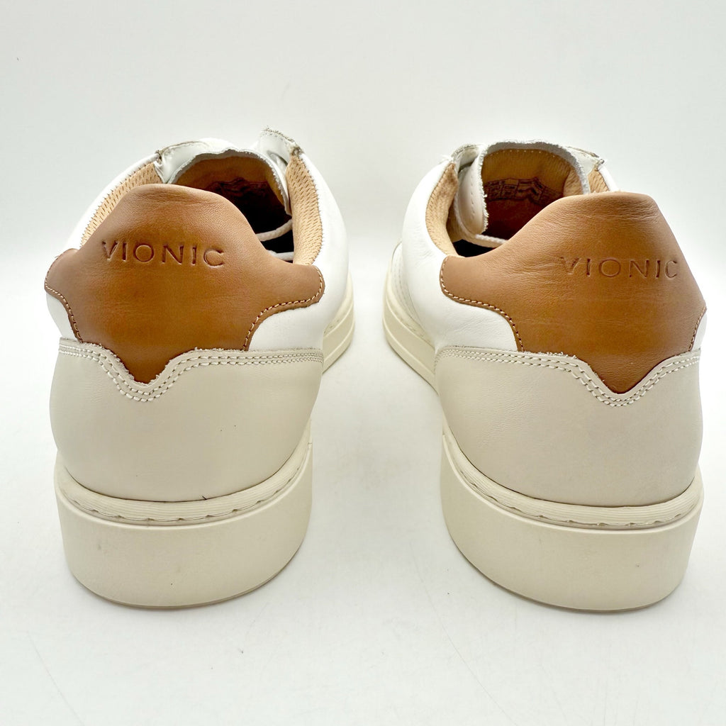 Vionic Mens Lucas ll Sneakers US 11 EU 44 White Leather Comfort Orthotic NWOB