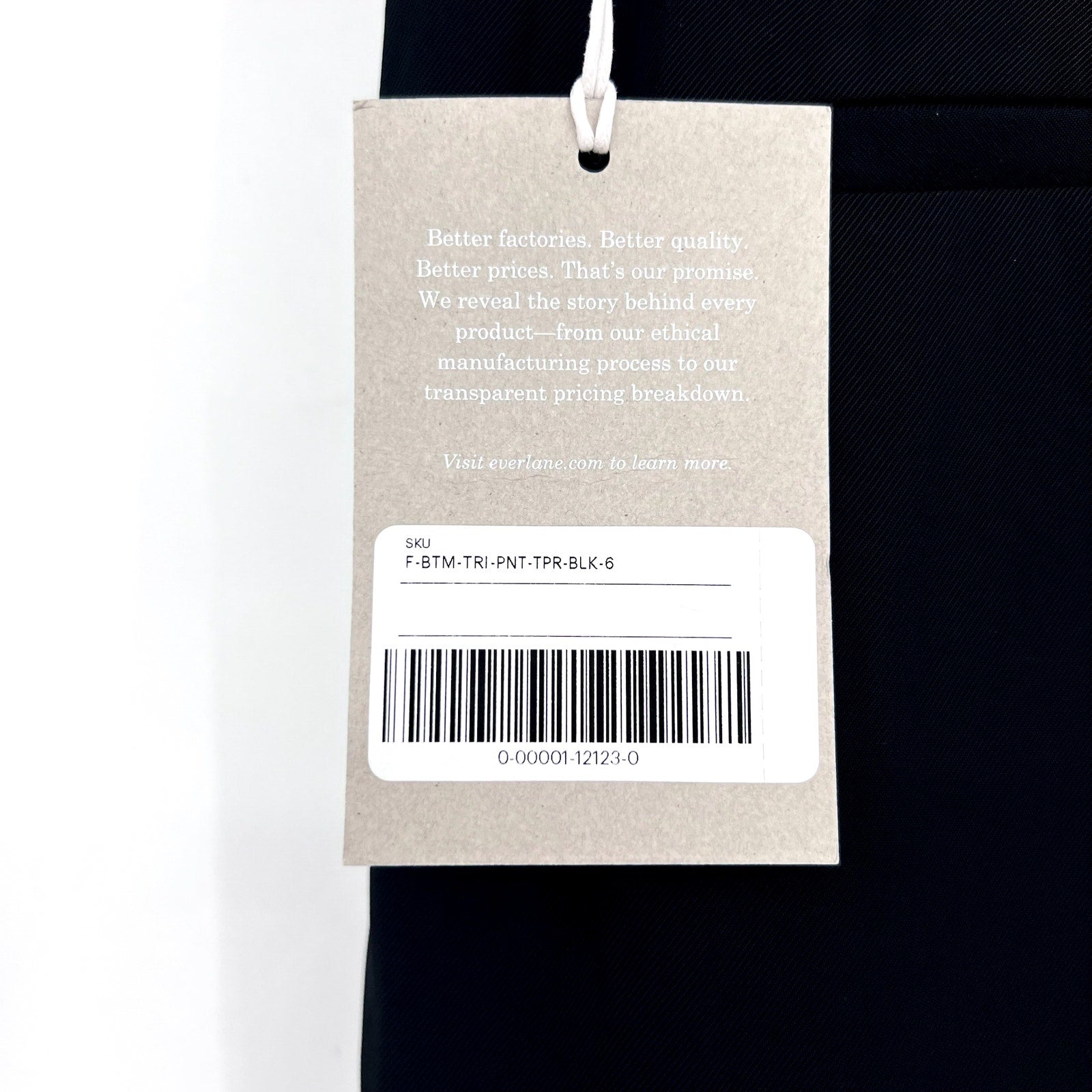 EVERLANE Women's The Japanese GoWeave Way-High Tapered Pants Size 6 Black NWT