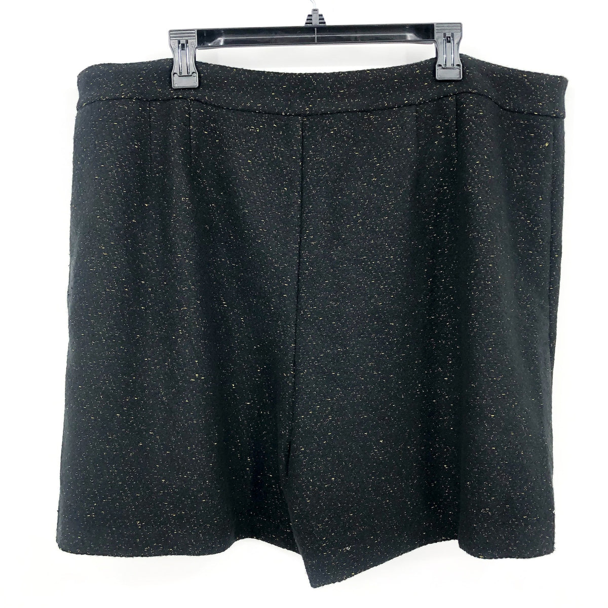 1. STATE Womens Tweed Dress Shorts 16W Rich Black Gold Speckled NWT