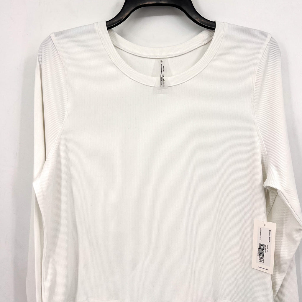 OUTDOOR VOICES Women's SuperForm Rib Long Sleeve Tee XXL White NWT