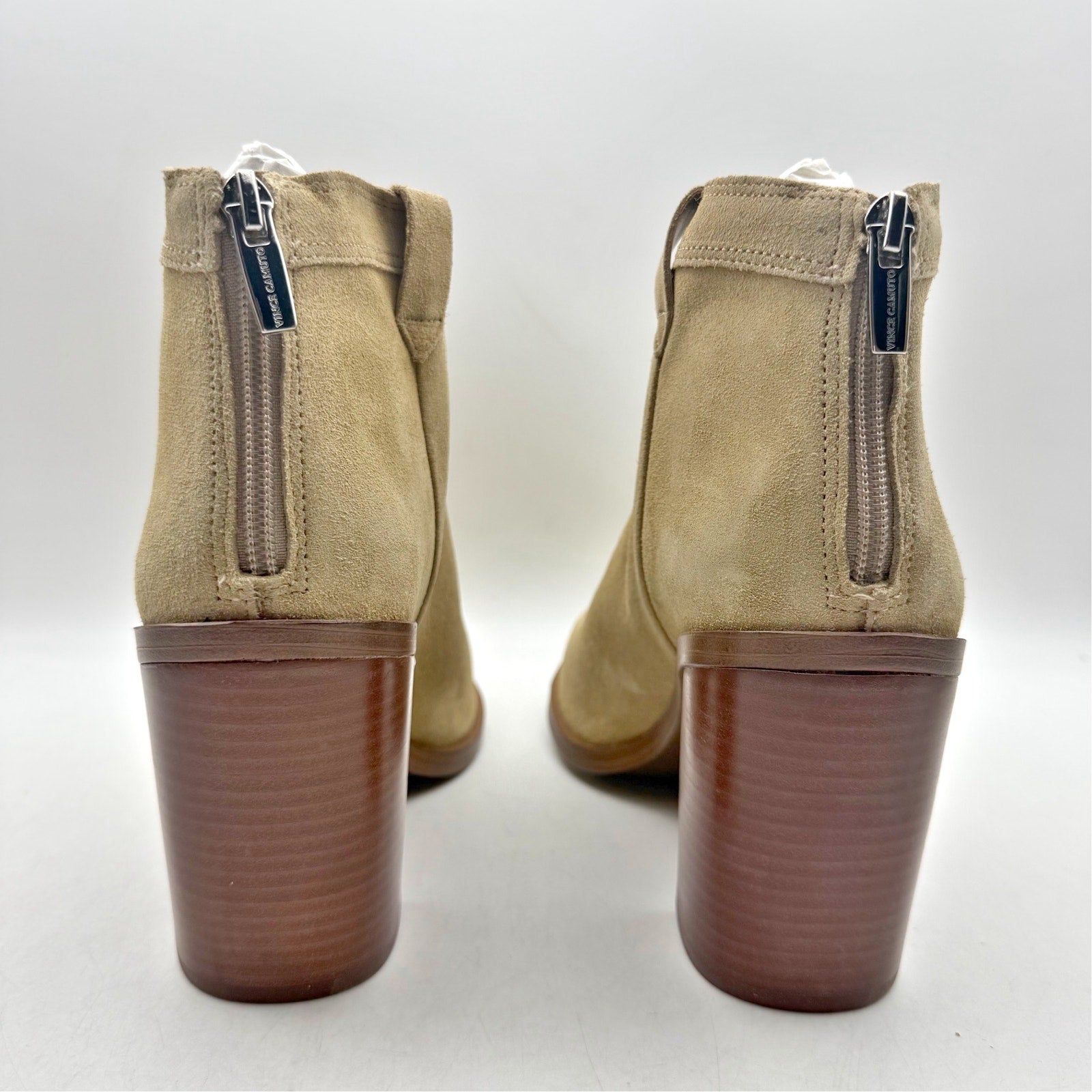 Vince Camuto Womens Wellinda Ankle Bootie Size 11 Tan Suede Heel Ankle Boot NWOB