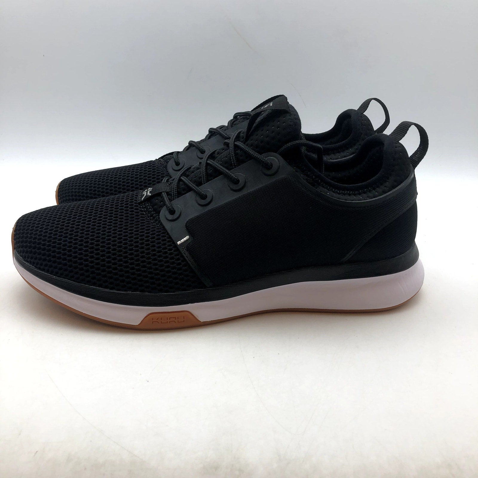 KURU Womens ATOM Athletic Sneaker Size 12 EU 44 Jet Black White Gum NIB