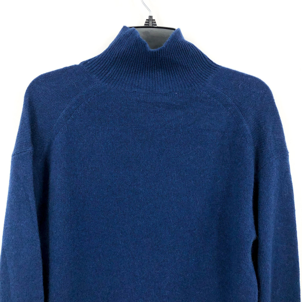 Everlane Womens The ReCashmere Oversized Turtleneck Sweater XS Navy Blue NWT