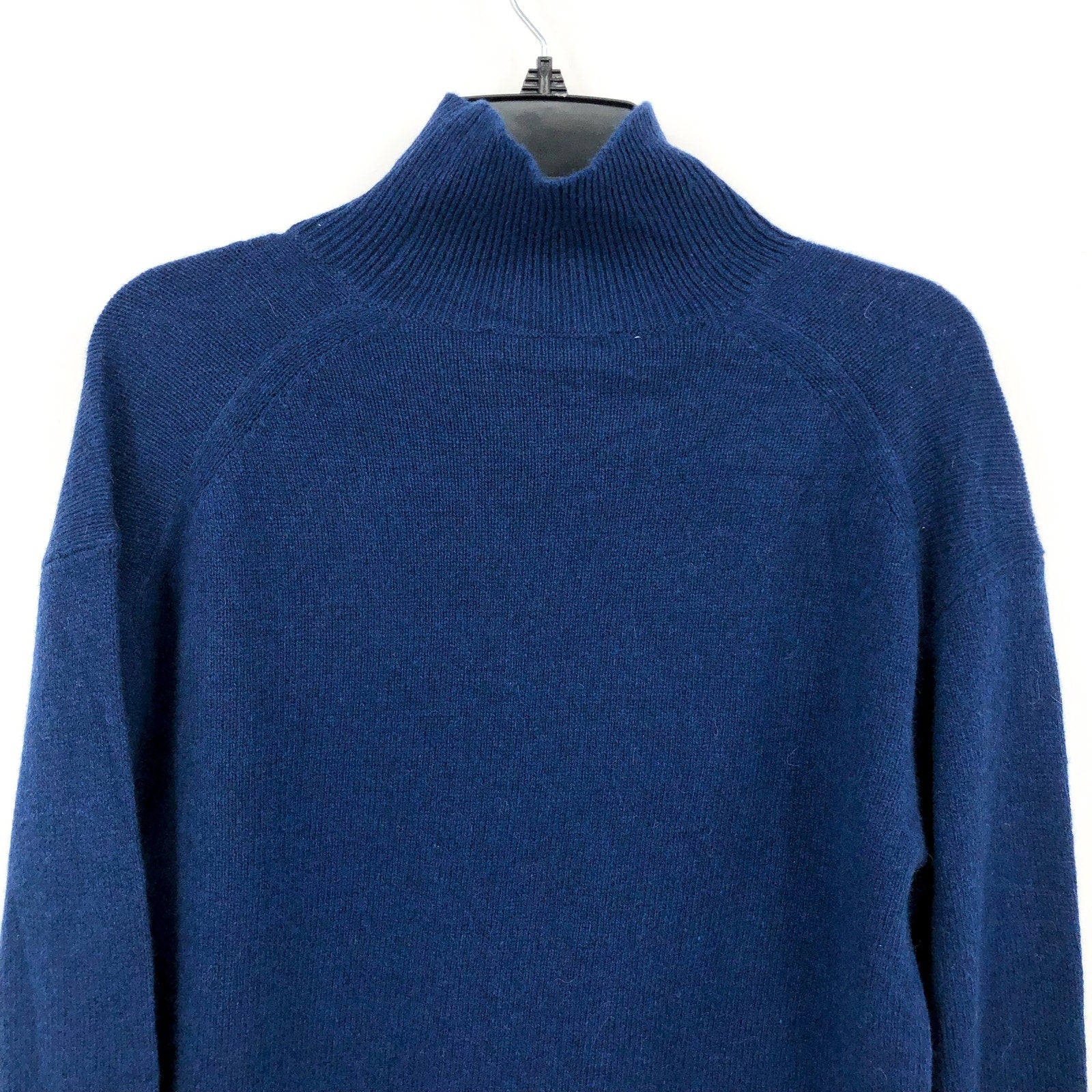 Everlane Womens The ReCashmere Oversized Turtleneck Sweater XS Navy Blue NWT