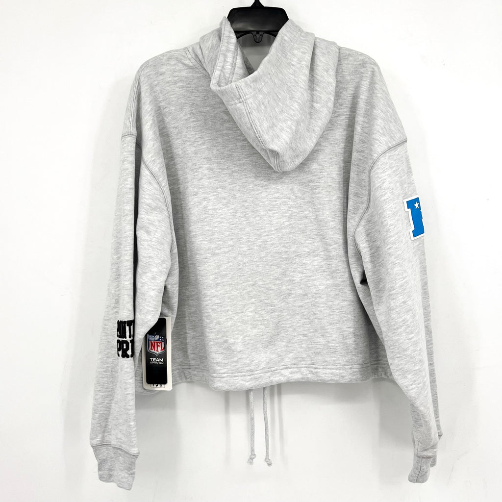 47 BRAND Womens Carolina Panthers High Hopes Hoodie Large Grey Sweatshirt NWT