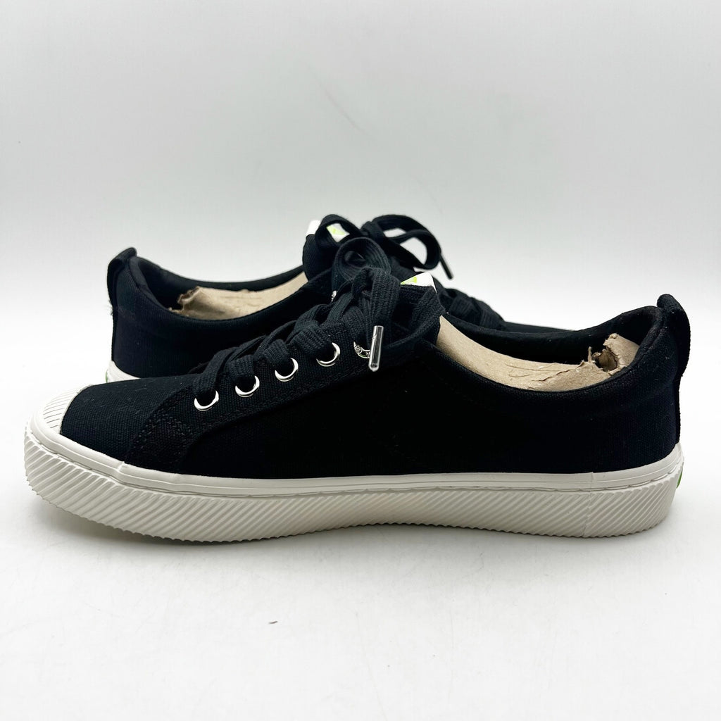 Cariuma Womens OCA Low Top Sneakers Size 6.5 Black Canvas Organic Cotton NIB