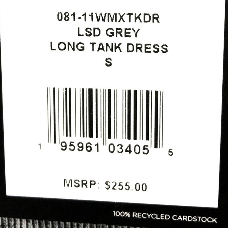 RE/DONE Women's Long Tank Dress LSD Grey SMALL