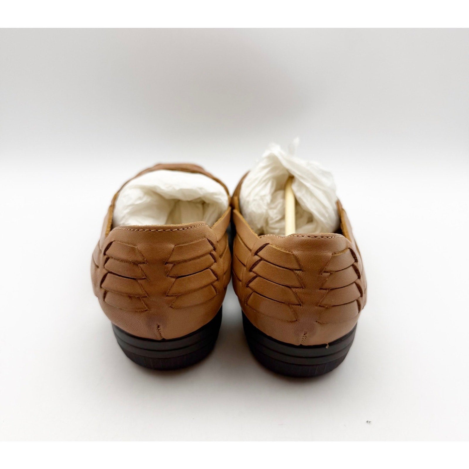 Comfortiva Womens Trinidad Sandals Size 7.5 Narrow AA Tan Leather Huarache NWOB