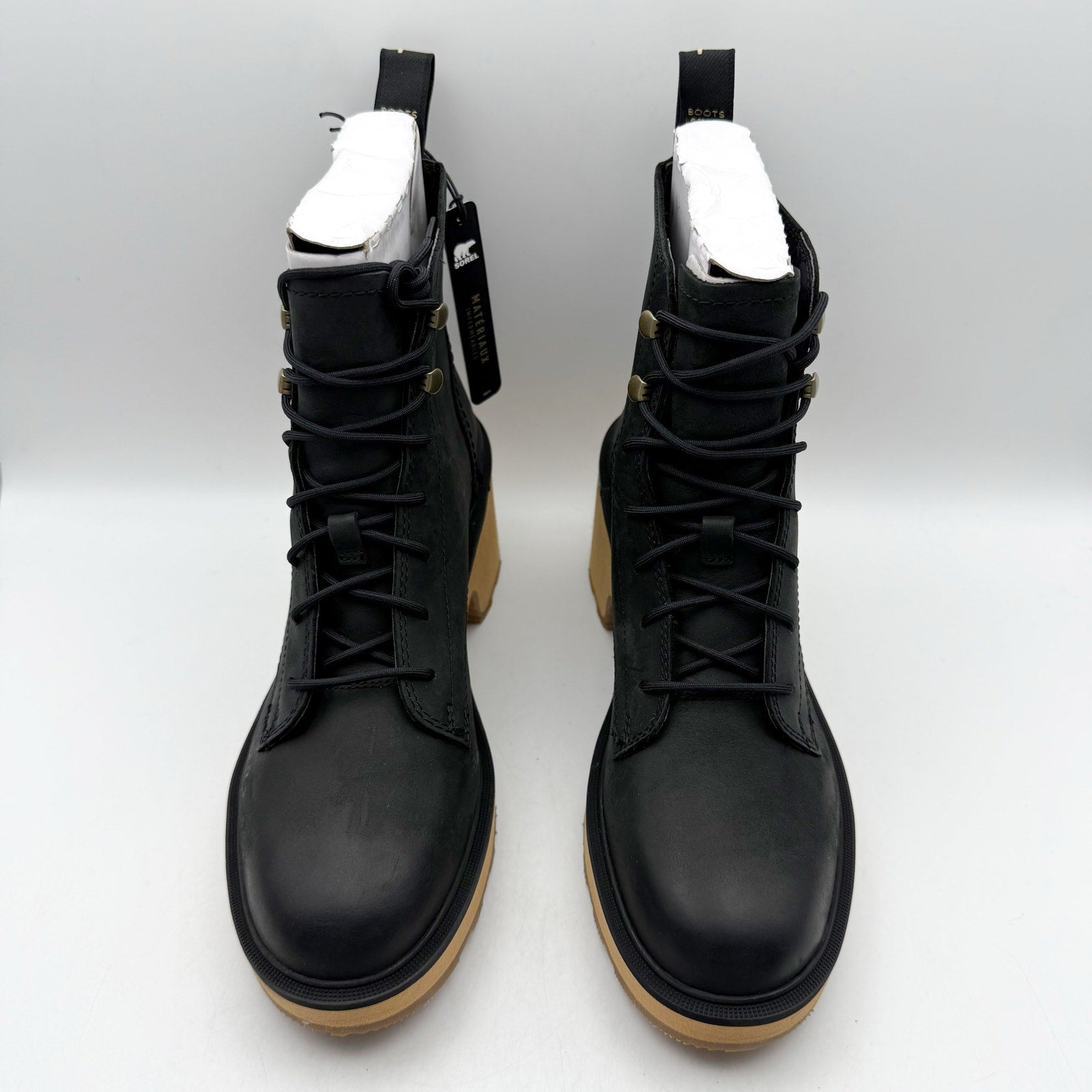 Sorel Womens Hi-Line Heel Chelsea Boots US 7.5 Black Leather Waterproof NIB