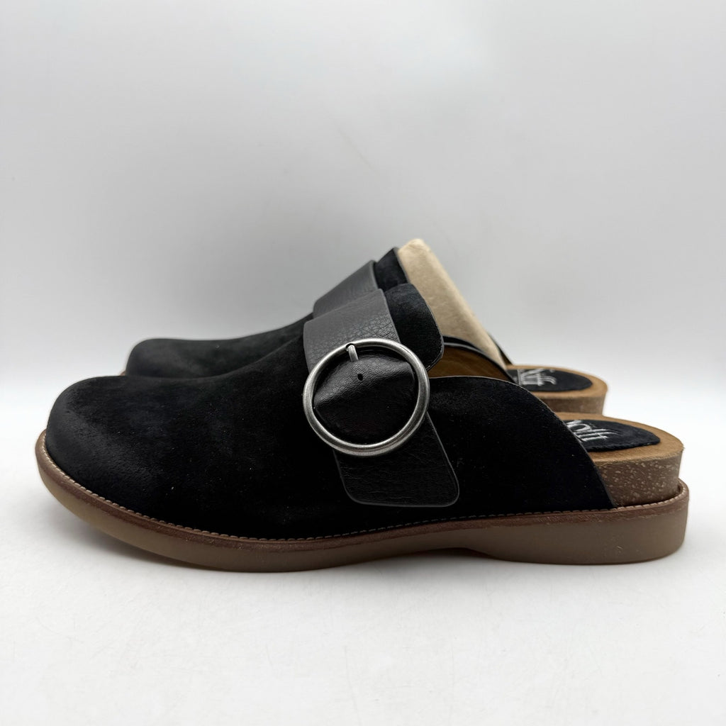 Sofft Womens Billie Clogs Size 9 M EU 40 Black Suede Slip On NWOB