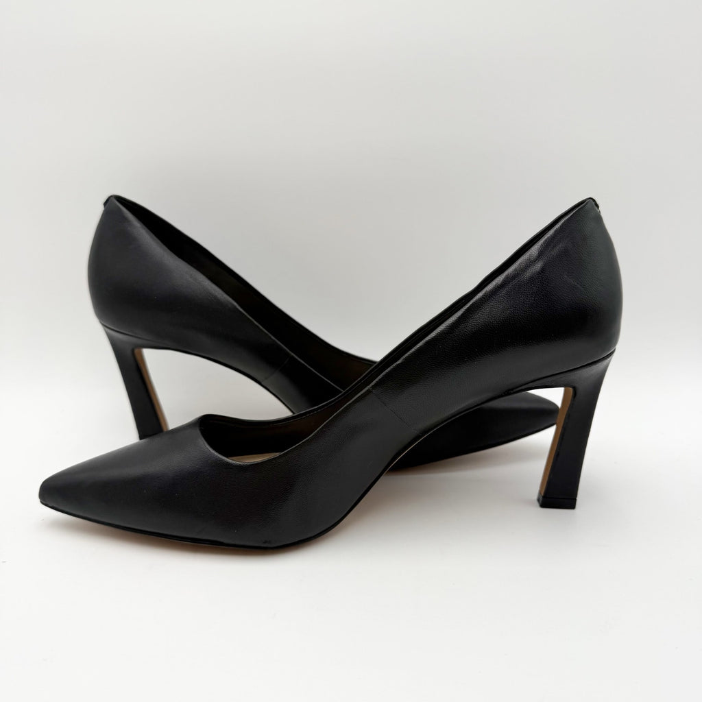 Vince Camuto Womens Retsie Pointed Toe Pumps Size 10 M Black Leather NIB