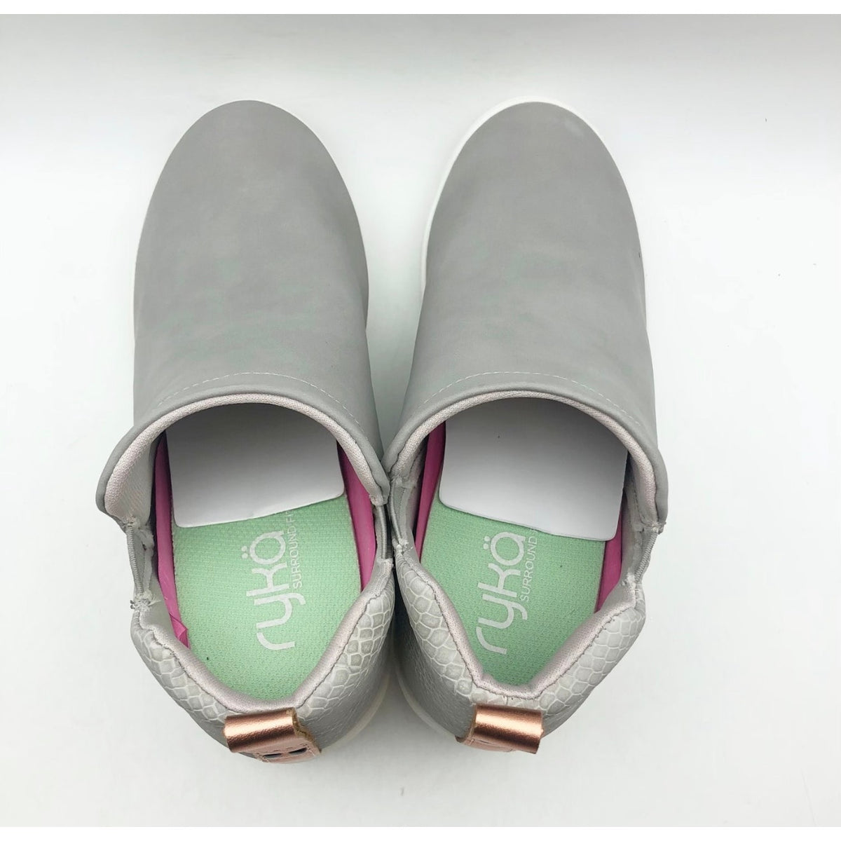 Ryka Womens Vera Wedge Casual Sneakers US 6 M EU 36 Grey Knit NIB