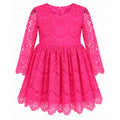 BARDOT Baby Gertrude Lace Dress Size 9-12 Months Pink Long Sleeve NWT