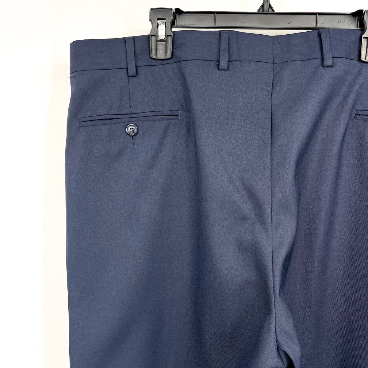 BERLE Men's Classic Dress Pants 42x34 Navy Blue Flat Front Career Formal NWOT