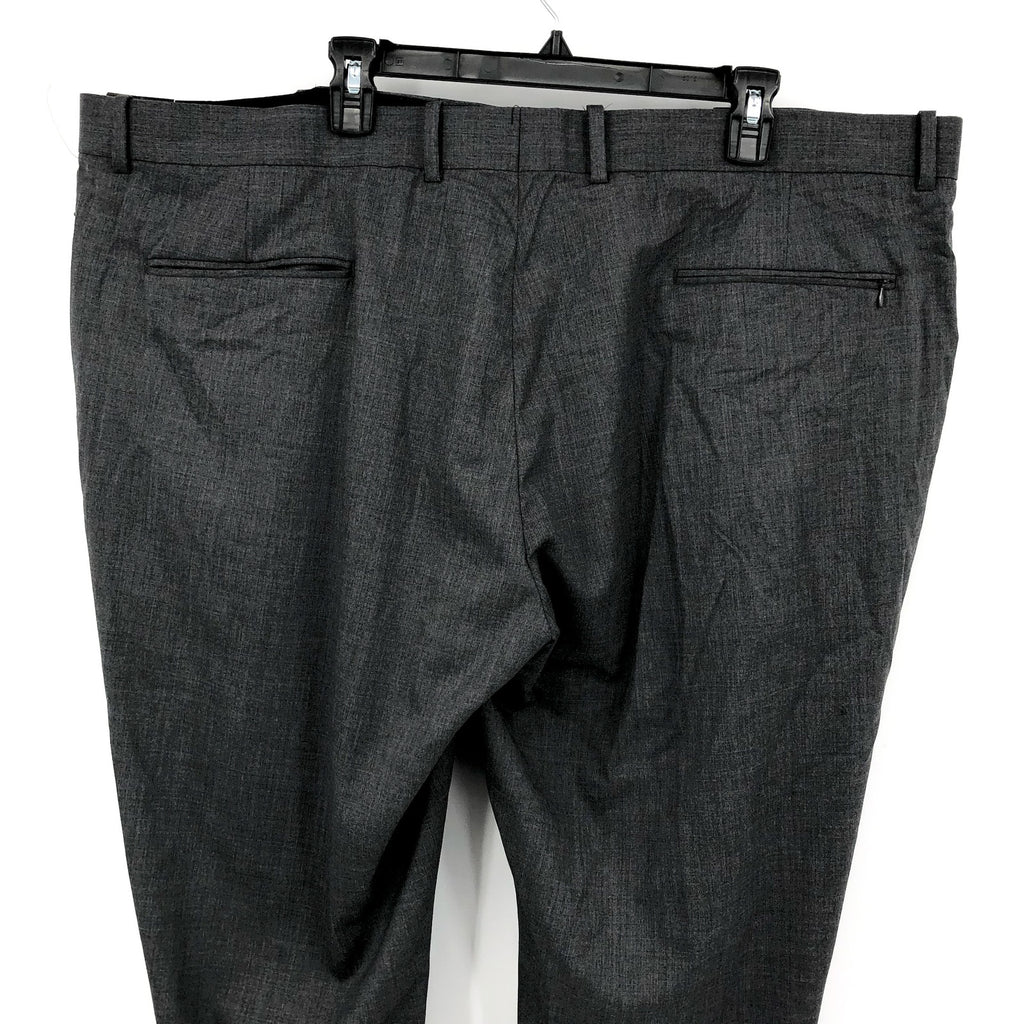 NORDSTROM Men's Trim Fit Dress Pants 48W Dark Grey Tech-Smart Wool Blend NWT