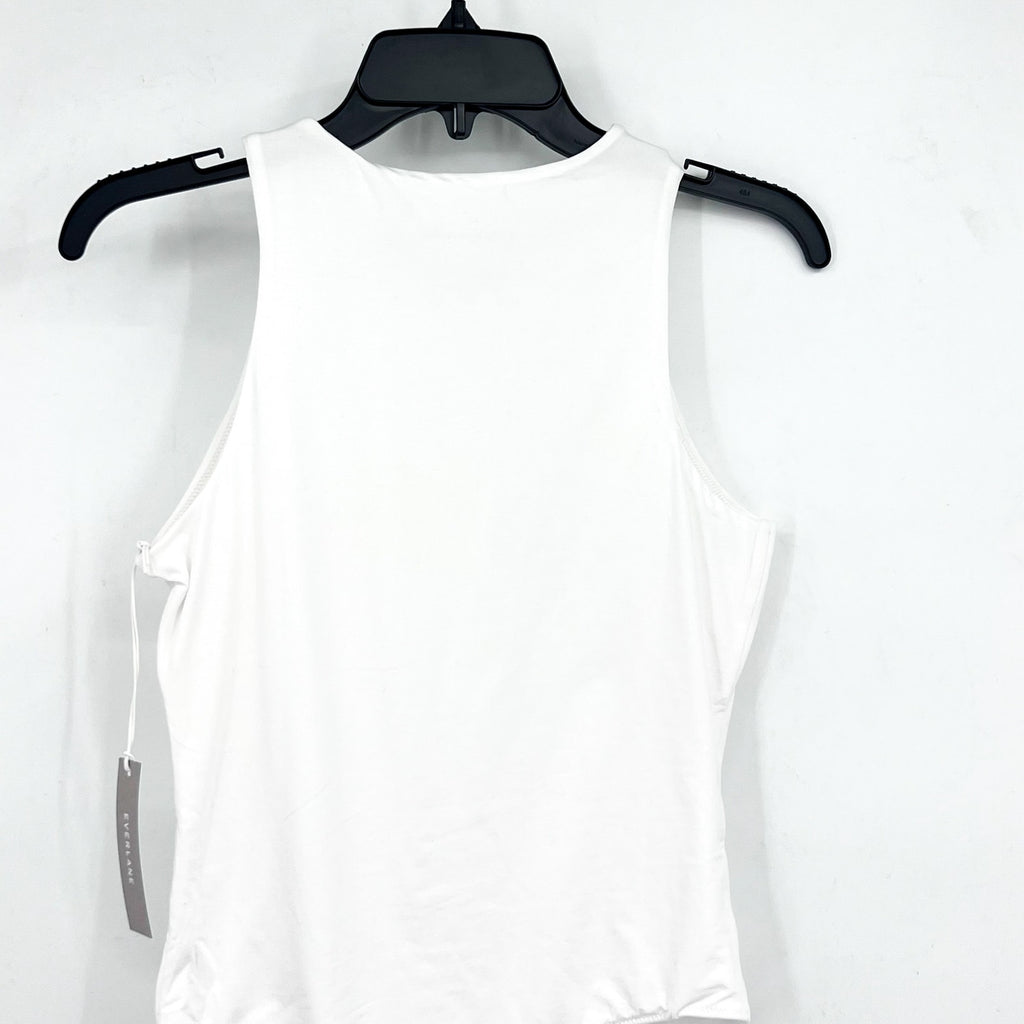 EVERLANE Women's The Cutaway Tank Bodysuit Small White Sleeveless NWT