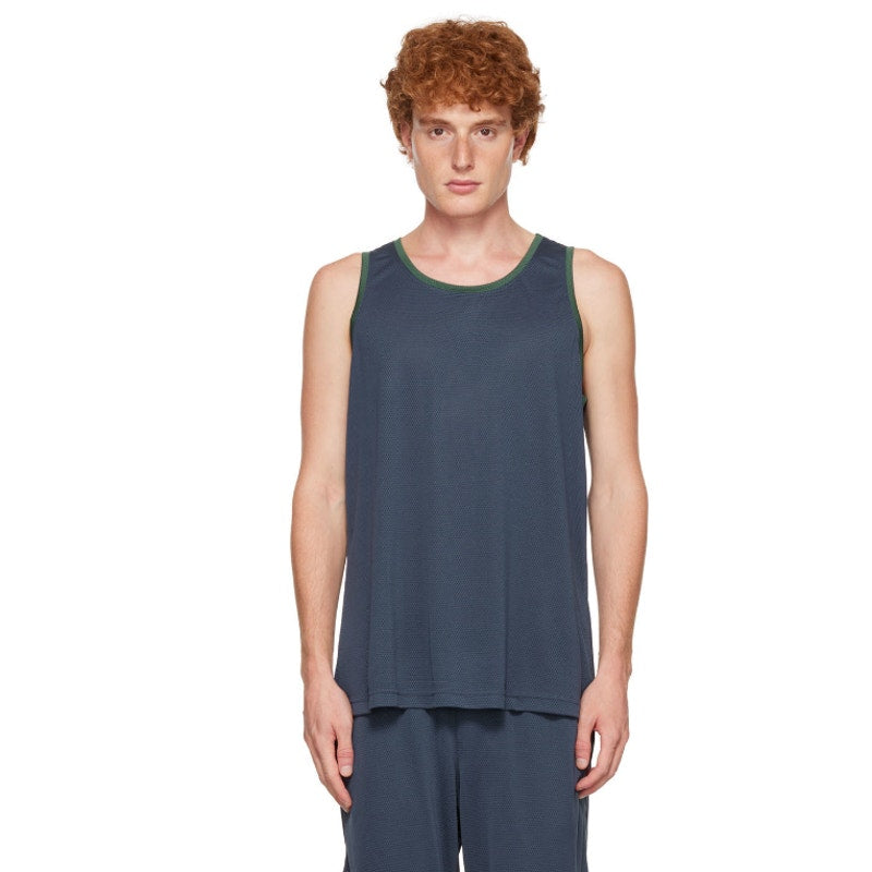 OUTDOOR VOICES Men's RecMesh Tank Top XS Dark Sky Blue Sleeveless NWT