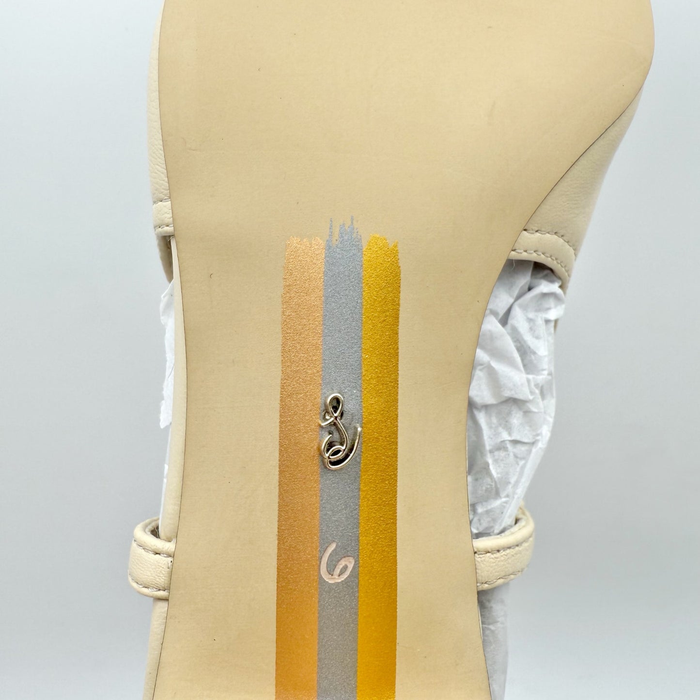 Sam Edelman Womens Tarra Slingback Pumps US 6 M Tan Black Leather NIB