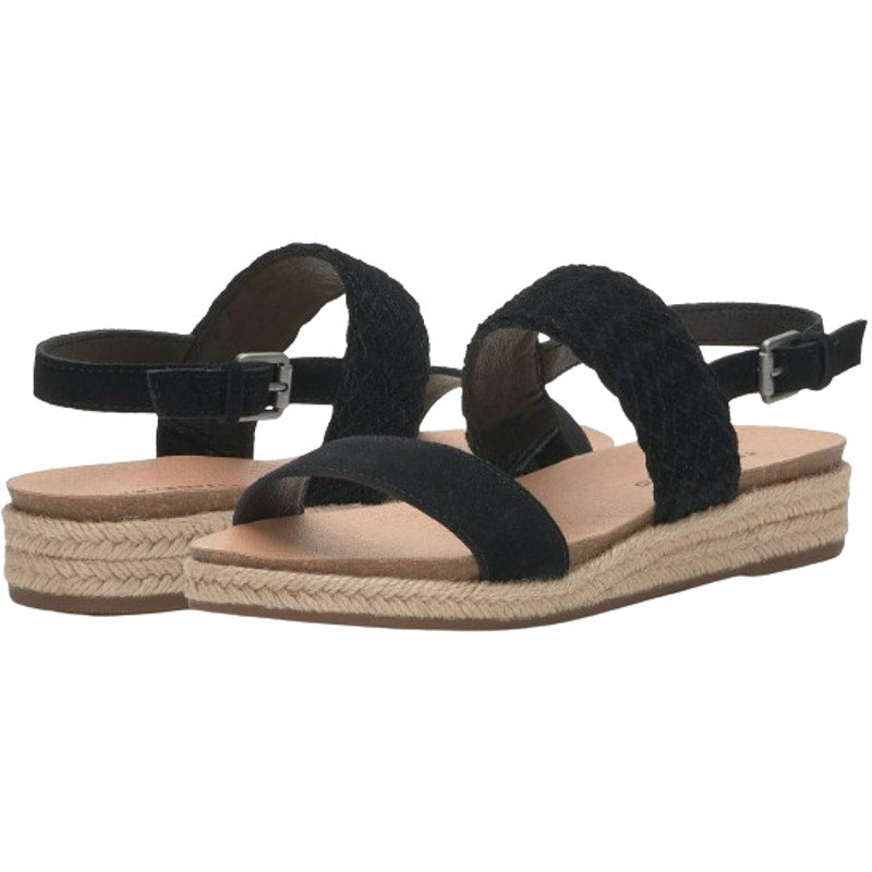 LUCKY BRAND Women's Gloreah Espadrille Flat Sandals Size 8.5M Black NWOB