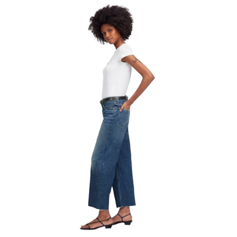 MADEWELL Women's Baggy Crop Jeans Size 32 US 14 Croswell Blue NU172 Denim NWT