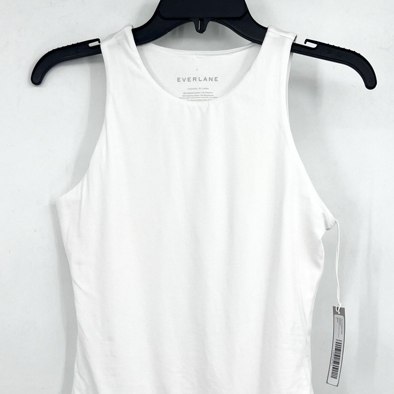 EVERLANE Women's The Cutaway Tank Bodysuit Small White Sleeveless NWT