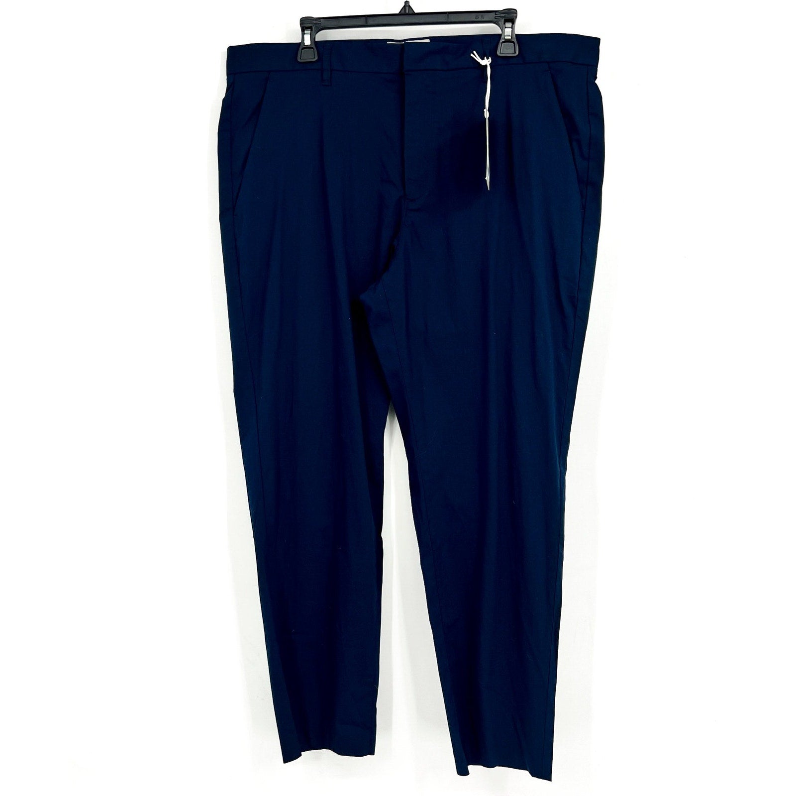 EVERLANE Mens Air Chino Pants 38x30 Navy Blue Stretch Cotton Poplin Slim Fit NWT