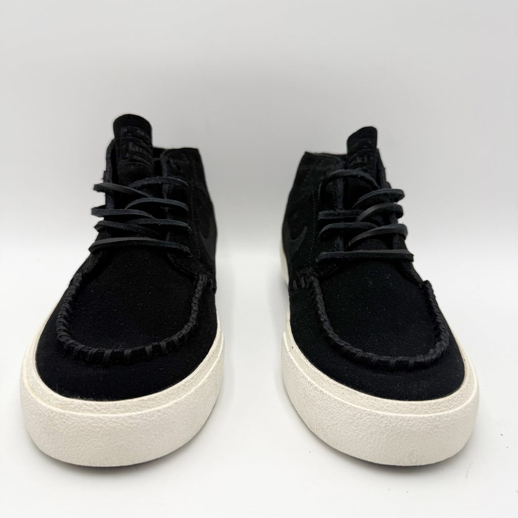 Nike Big Kids Zoom Stefan Janoski Mid SB Sneakers Size 5.5 Black Leather NWOB