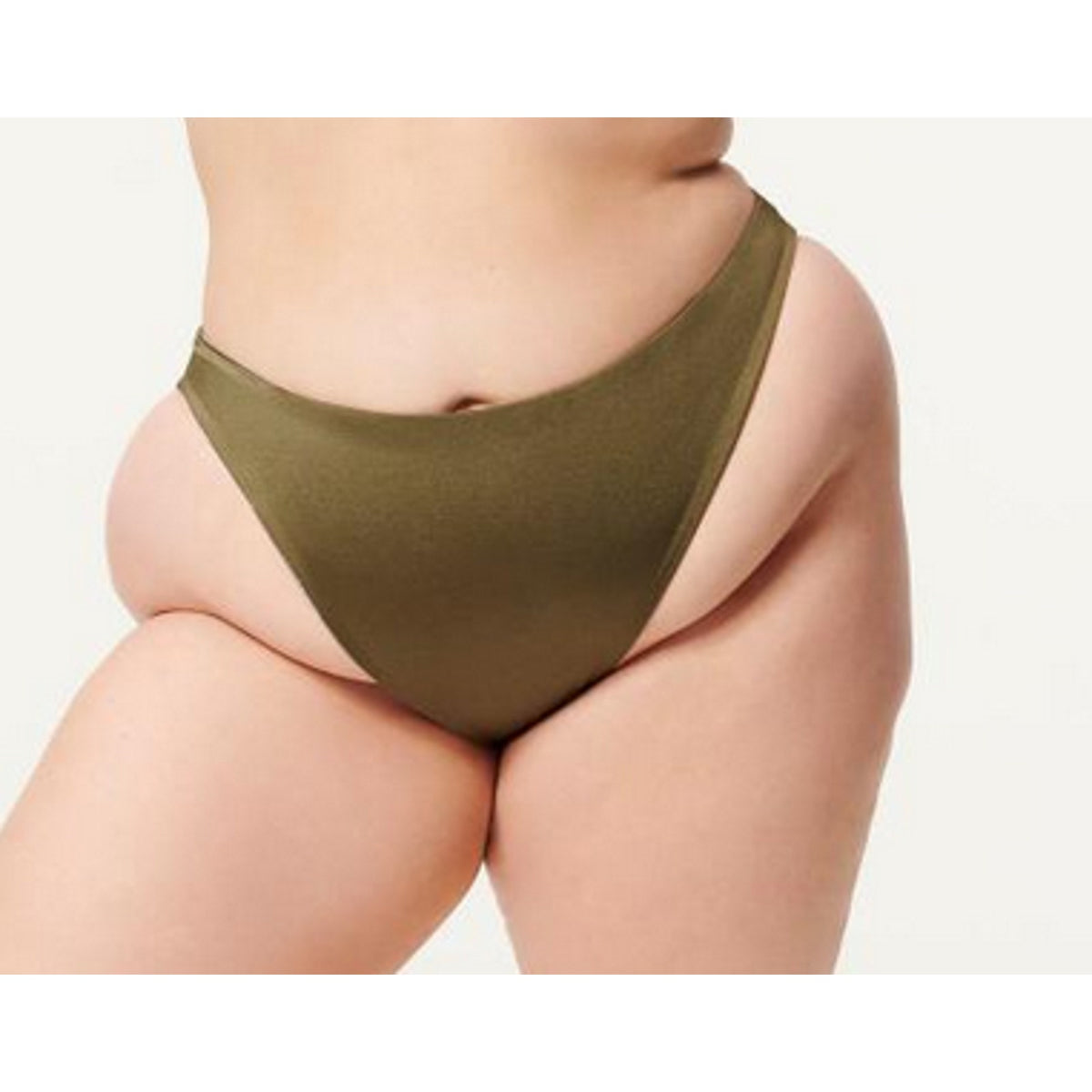 Good American Metallic Better Bikini Bottom XXL Silver Green Reversible NWT
