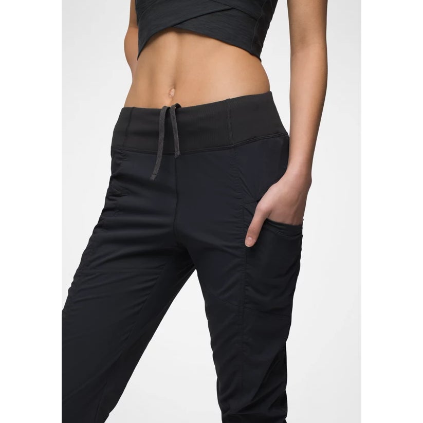 PRANA Women's Koen Capri Pants Small Black Pull-On Drawstring NWT