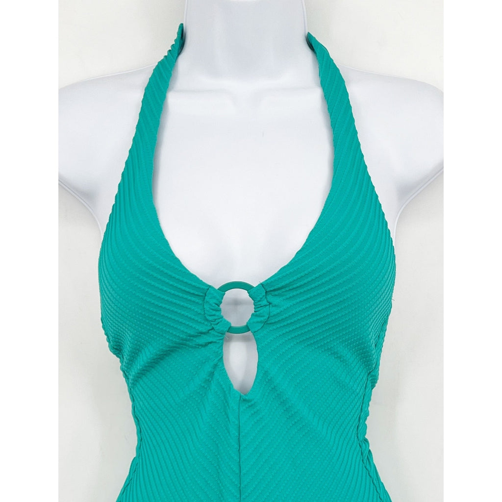 SEA LEVEL SWIM Spinnaker Halter One Piece Swimsuit Size 8 Aqua Green NWT