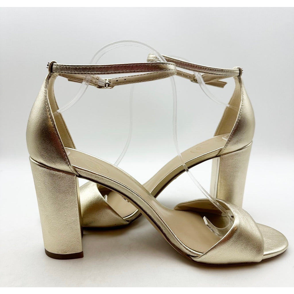 Sam Edelman Womens Robyn Heeled Sandals Size 11 M EU 42 Gold Patent Leather NWOB