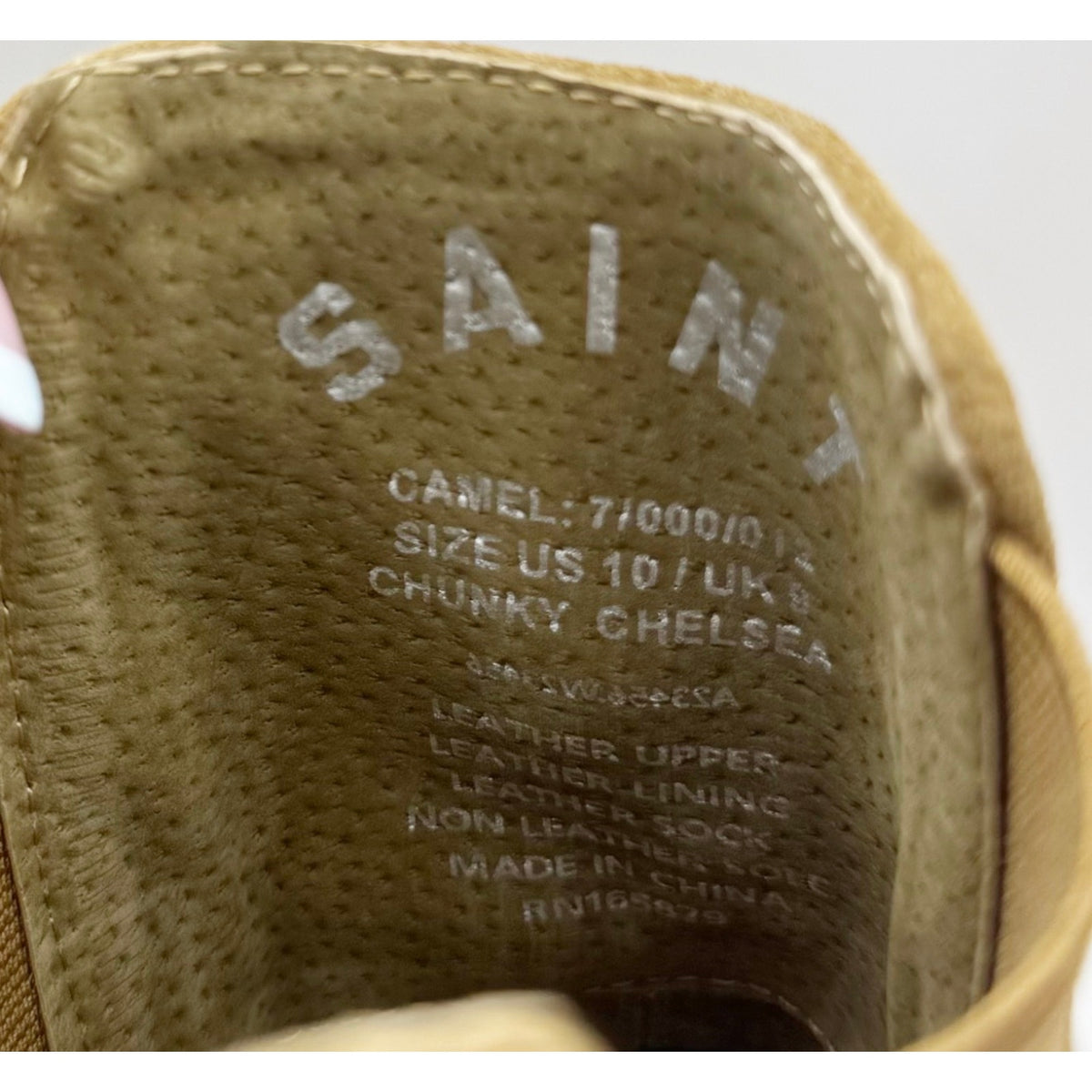 Saint Morta Men's Chunky Chelsea Boots Size 10 EU 44 Tan Camel Suede NIB
