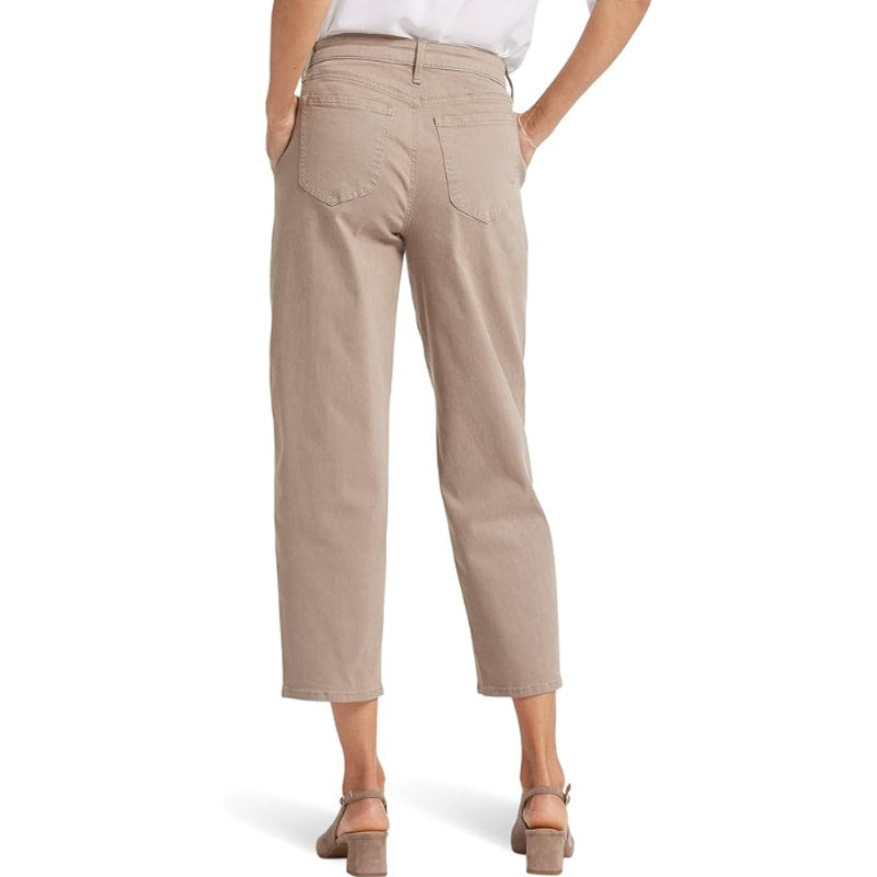 NYDJ Womens Relaxed Crop Straight Leg Jeans Size 10 Beige Tan Utility Pocket NWT