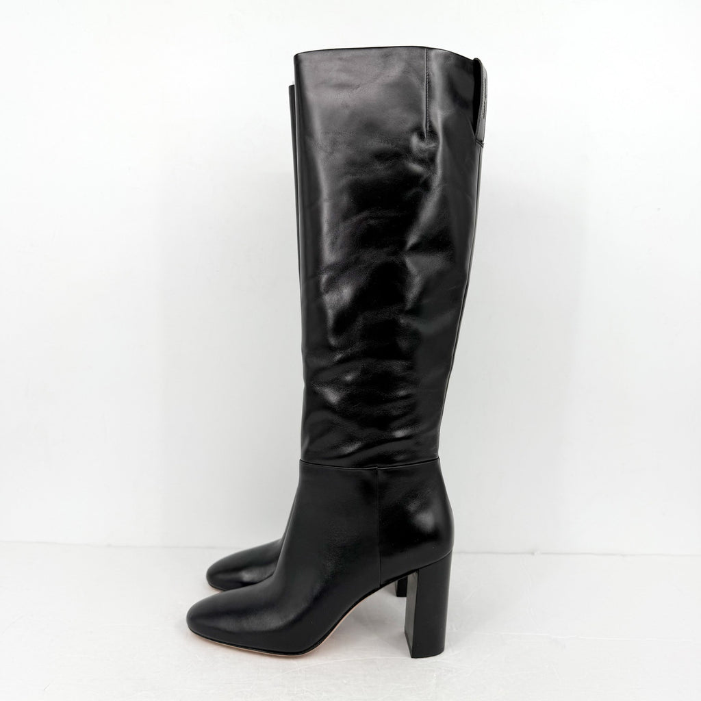 Kate Spade Womens Colby Tall Boots US 7.5 B EU 38 Black Leather NIB