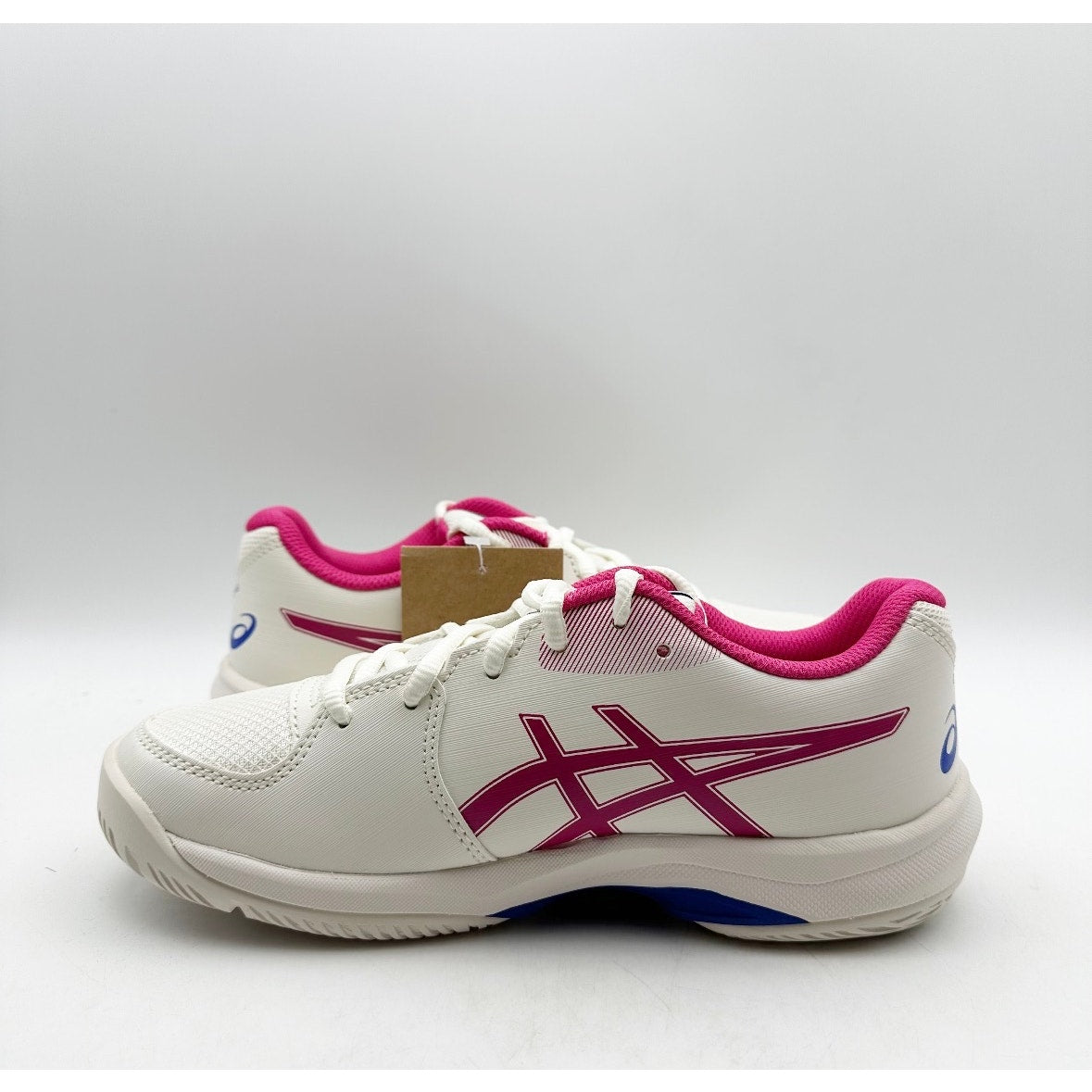ASICS Kids Gel-Game Grade School Athletic Shoes US 4 White Pink Tennis Court NIB