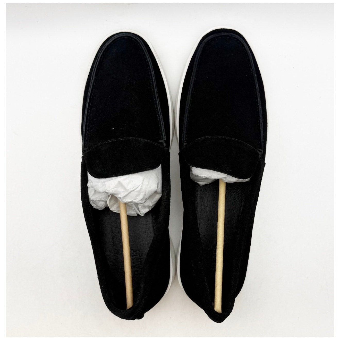 Saint Morta Men's Hemisphere Slip On Loafers Size 8 Black White Suede NIB