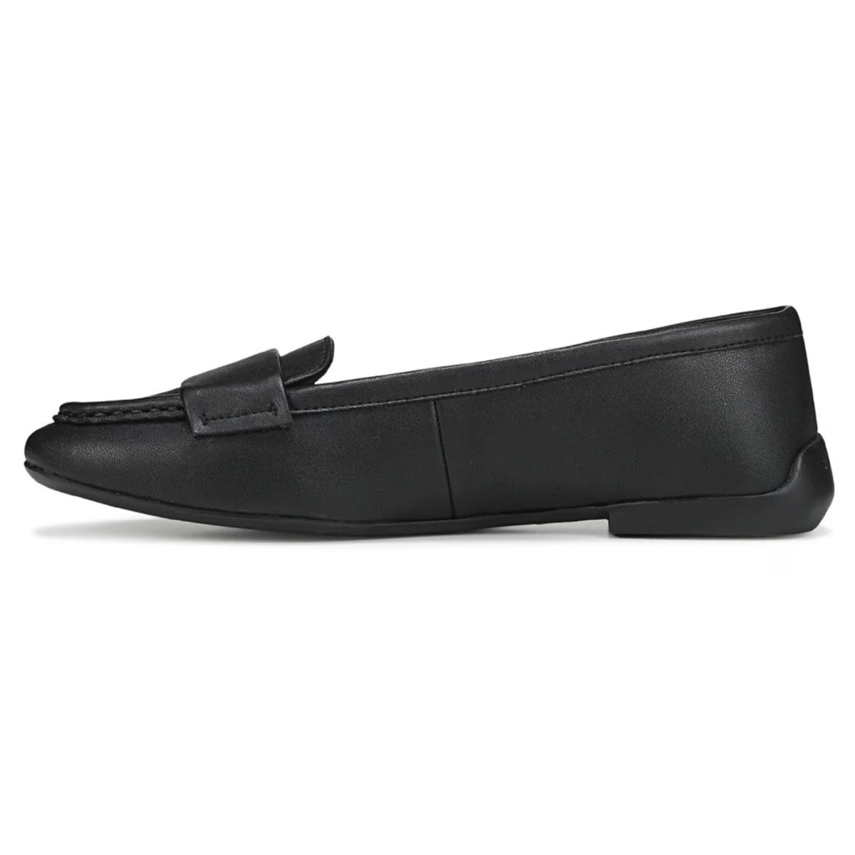 Franco Sarto Womens Faris Slip On Flats Size 7 Black Faux Leather Loafers NIB