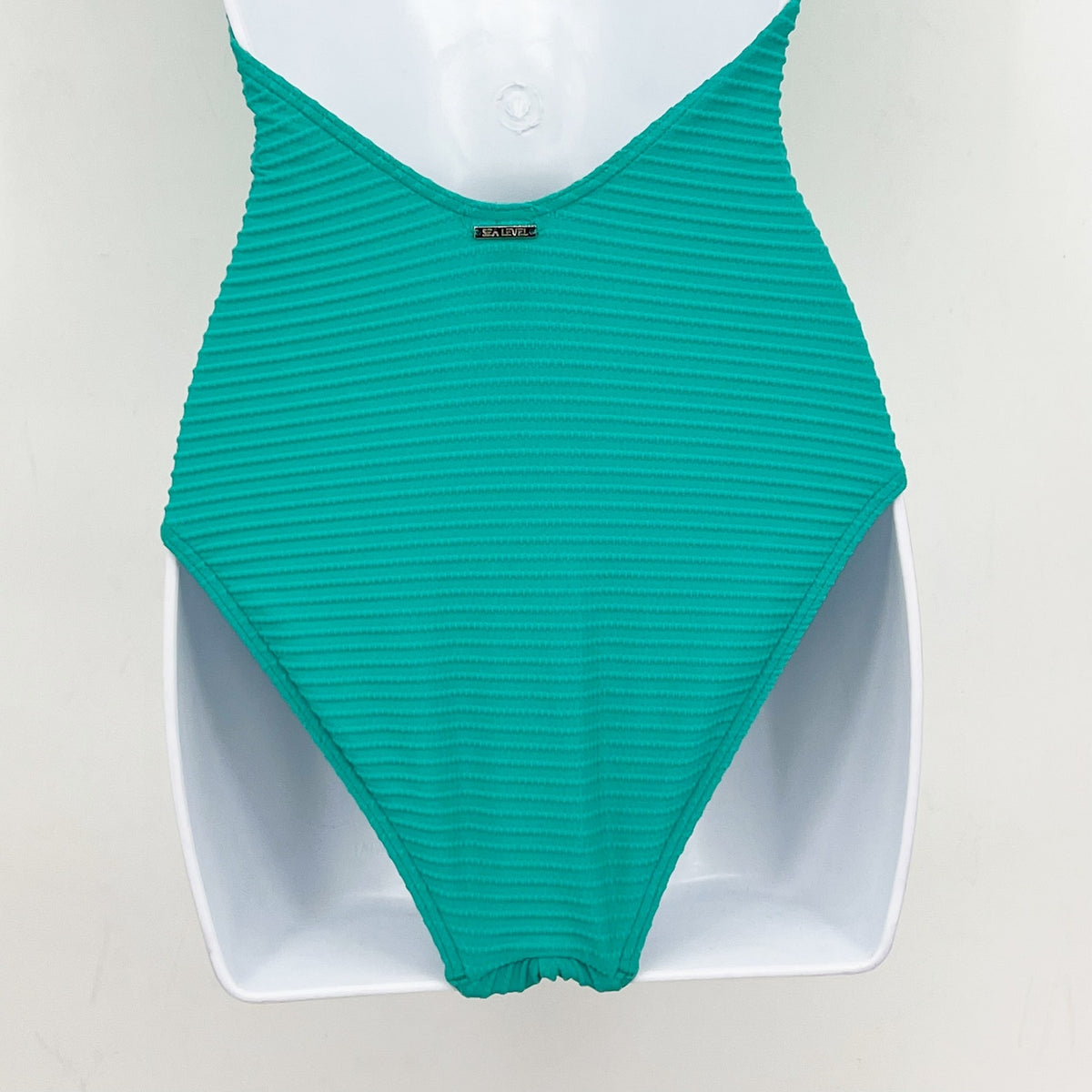 SEA LEVEL SWIM Spinnaker Halter One Piece Swimsuit Size 8 Aqua Green NWT