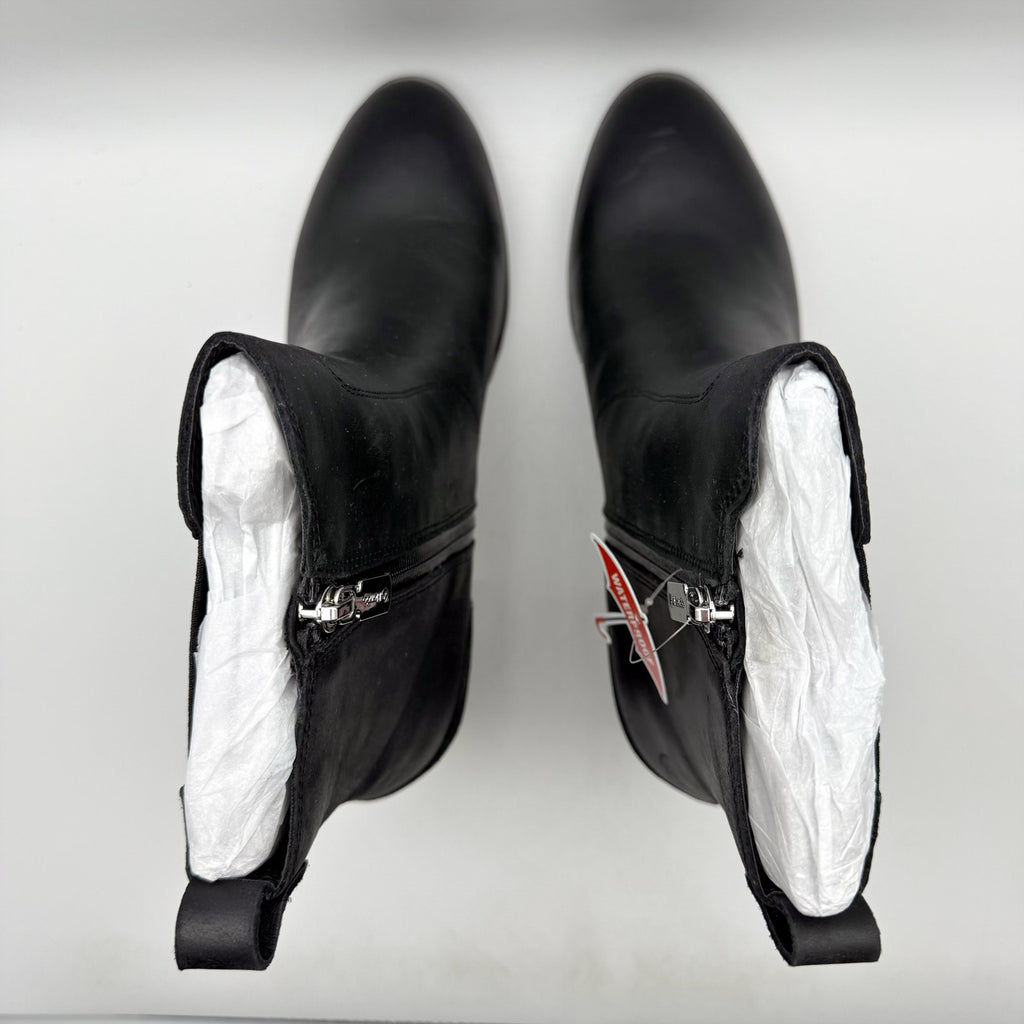 Blondo Womens Rai Ankle Boots Size 8.5 M Black Leather Waterproof NIB