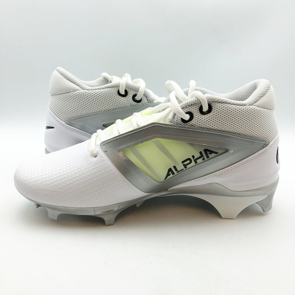 Nike Mens Alpha Menace 4 Pro Molded Football Cleats Size 9 White Black NWOB
