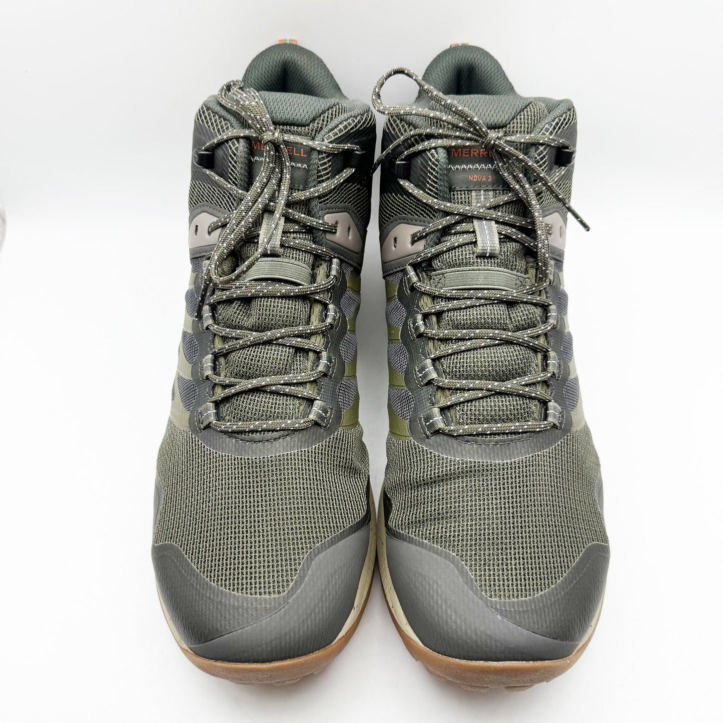 Merrell Mens Nova 3 Mid Hiking Sneakers US 15 Green GORE-TEX Waterproof NIB