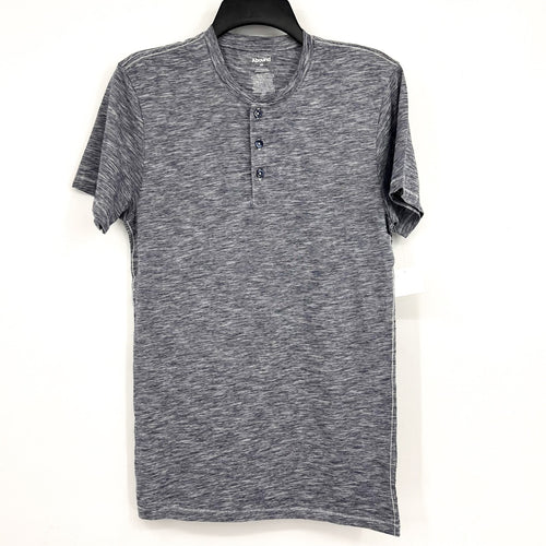 ABOUND Men's Jersey Slub Henley Tee XXS Navy Blue White Short Sleeve Cotton NWT