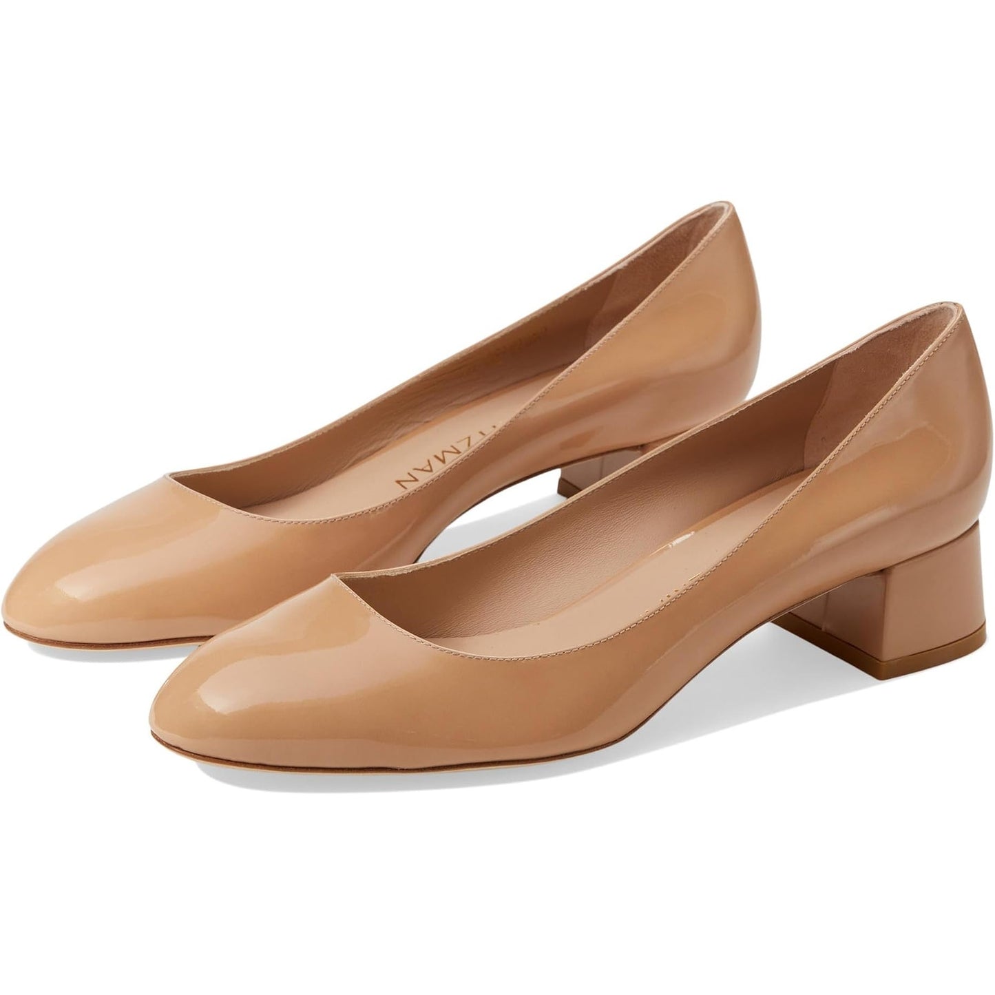 Stuart Weitzman Womens Vivienne 35 Pumps US 8 Nude Patent Leather Heels NIB