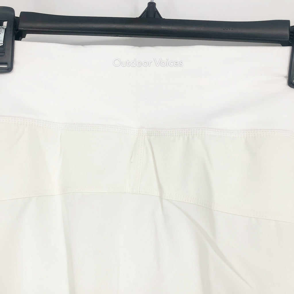 OUTDOOR VOICES Women's Hudson 4" Skort Size XXL White Lightweight NWT