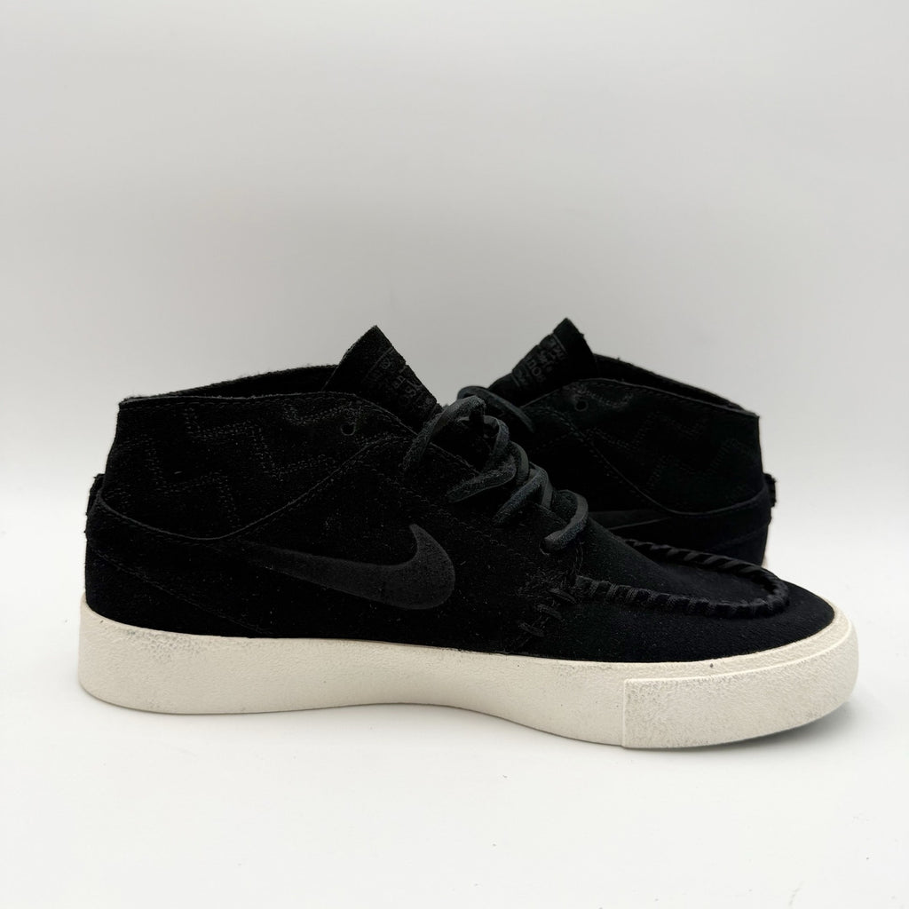 Nike Big Kids Zoom Stefan Janoski Mid SB Sneakers Size 5.5 Black Leather NWOB