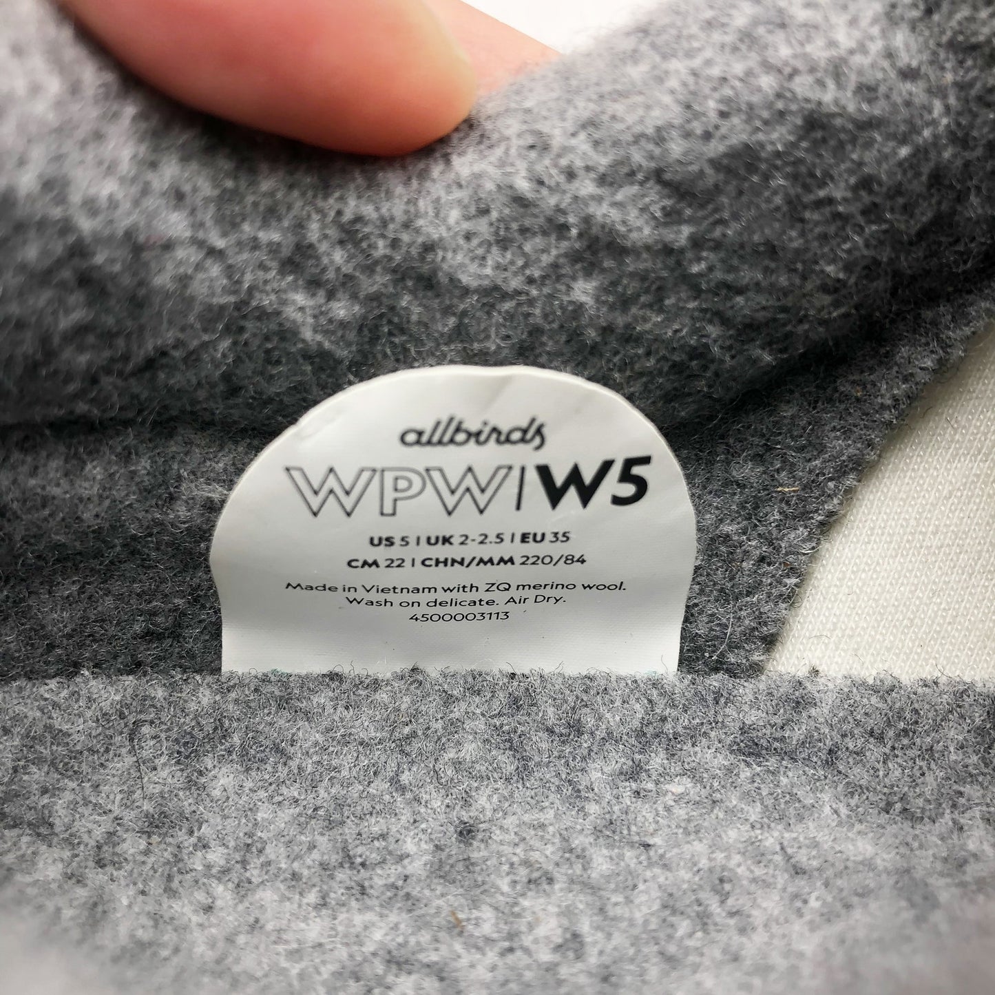 AllBirds Women's Wool Piper Woven Sneaker Size 5 Pewter Grey NWB