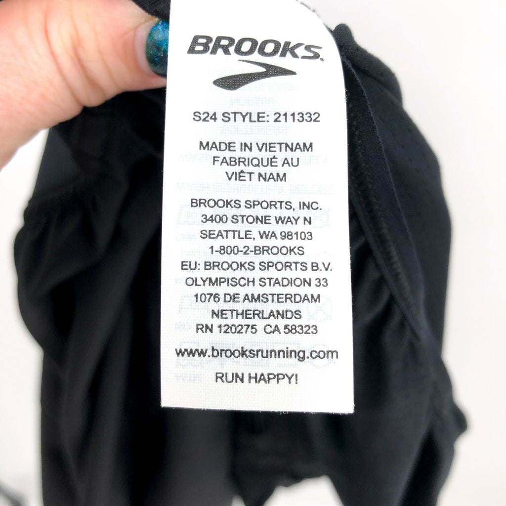 BROOKS Men's Sherpa 5" Running Shorts Small Black Athletic Stretch NWT
